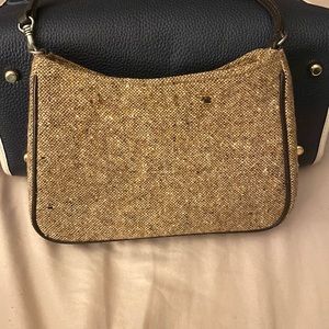 Brown Tweed banana republic wristlet.